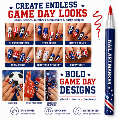 Show Your Team Spirit Right on Your Nails  Support your favorite team with bold, eye-catching nail designs in minutes.