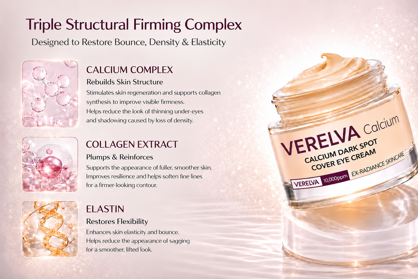 🔥LAST DAY 60% OFF!!VERELVA Korean Calcium Dark Spot Eye Cream